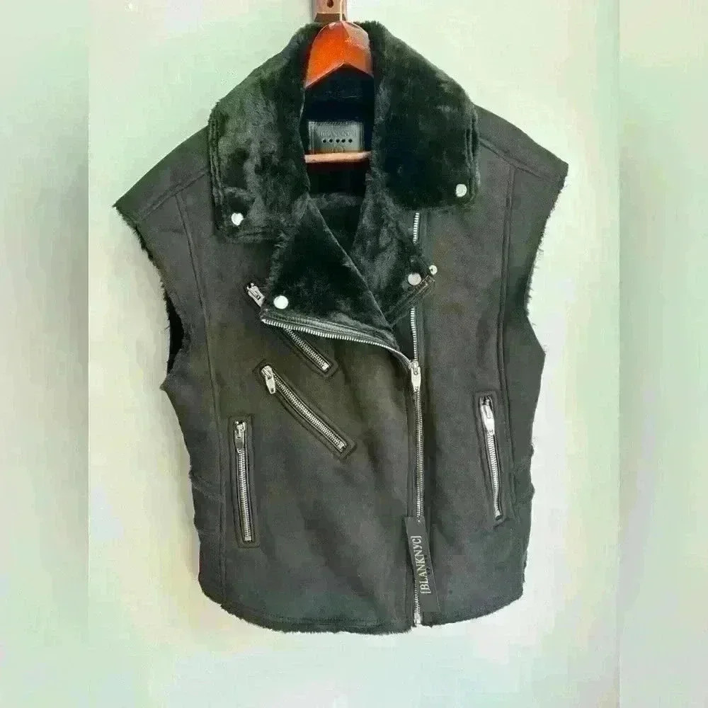 NEW! BLANKNYC Moto Vest in Wild Child Size Large - Picture 2 of 6